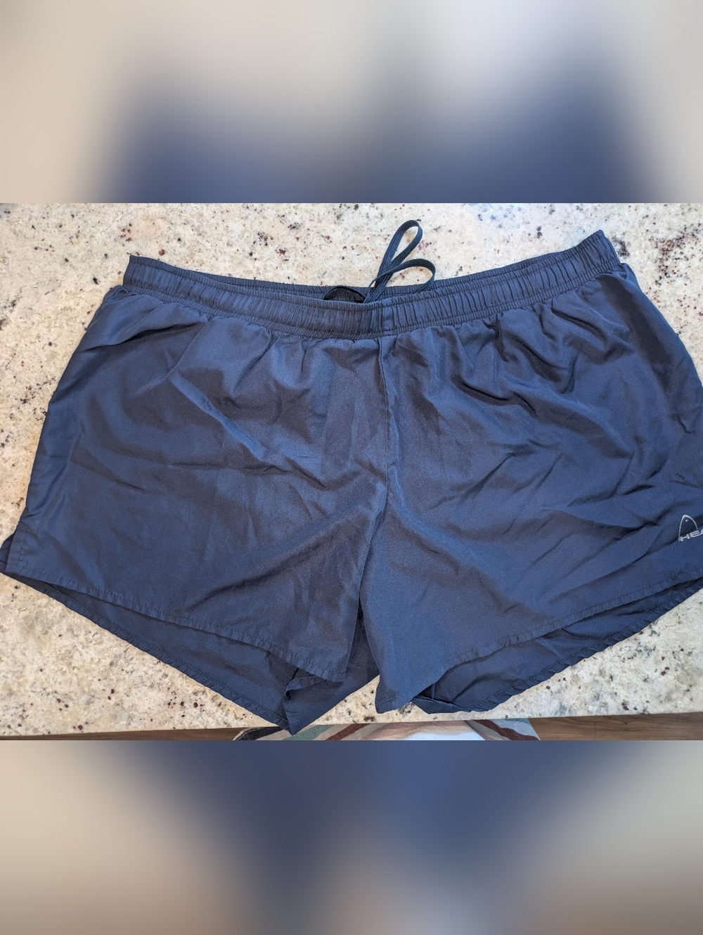 HEAD Athletic Running Shorts Mens Medium Blue Lined Drawstring Gym Workout